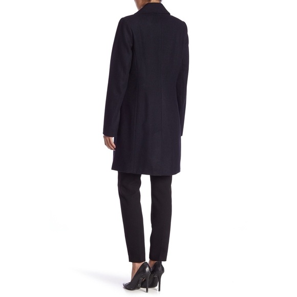 [Sam Edelman] Classic Black Wool Blend Peacoat - Picture 4 of 6